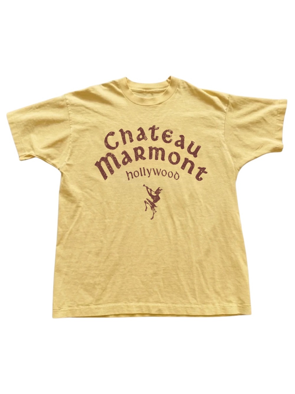 Gildan Chateau Marmont Hollywood Yellow Graphic T-Shirt